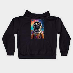 Galactic Pug Explorer Kids Hoodie